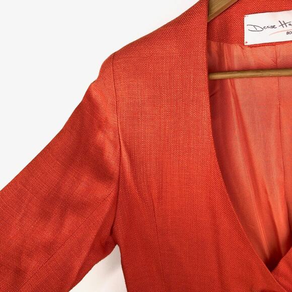 Denise Hajjar Boston Bright Orange V-Neck Blazer - Picture 10 of 14